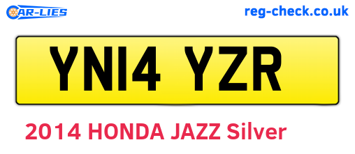 YN14YZR are the vehicle registration plates.