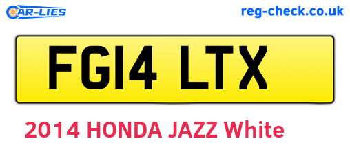 FG14LTX are the vehicle registration plates.