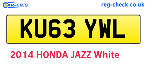 KU63YWL are the vehicle registration plates.