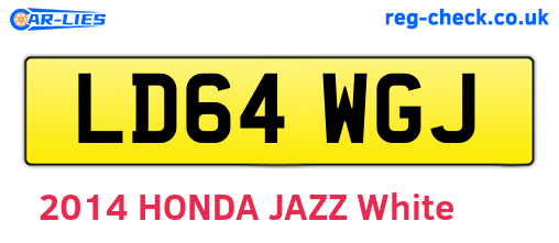 LD64WGJ are the vehicle registration plates.