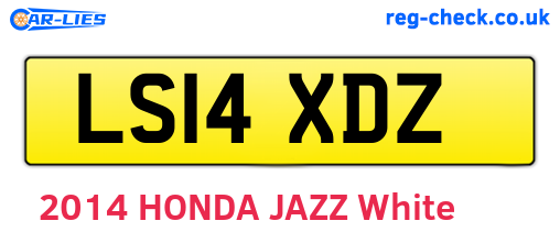 LS14XDZ are the vehicle registration plates.