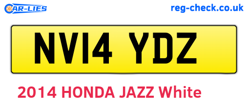NV14YDZ are the vehicle registration plates.