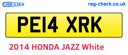 PE14XRK are the vehicle registration plates.