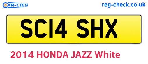 SC14SHX are the vehicle registration plates.