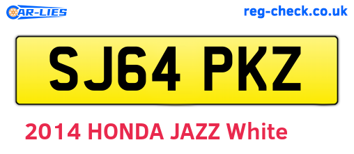 SJ64PKZ are the vehicle registration plates.