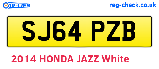 SJ64PZB are the vehicle registration plates.