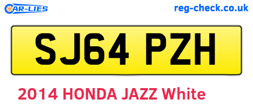 SJ64PZH are the vehicle registration plates.