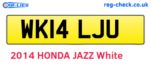 WK14LJU are the vehicle registration plates.