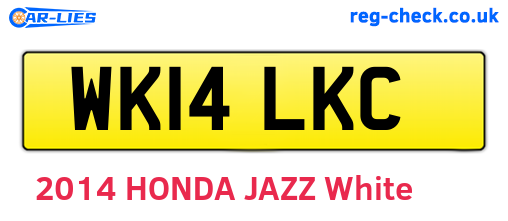 WK14LKC are the vehicle registration plates.