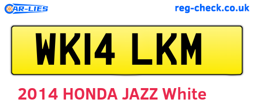 WK14LKM are the vehicle registration plates.