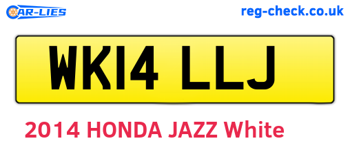 WK14LLJ are the vehicle registration plates.