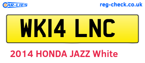 WK14LNC are the vehicle registration plates.