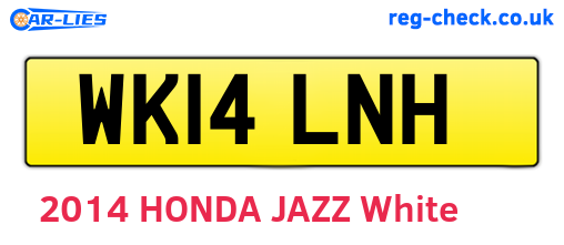 WK14LNH are the vehicle registration plates.