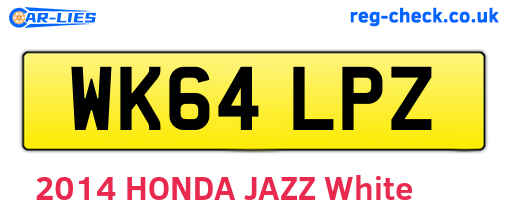 WK64LPZ are the vehicle registration plates.