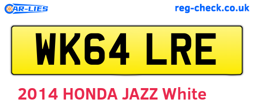 WK64LRE are the vehicle registration plates.