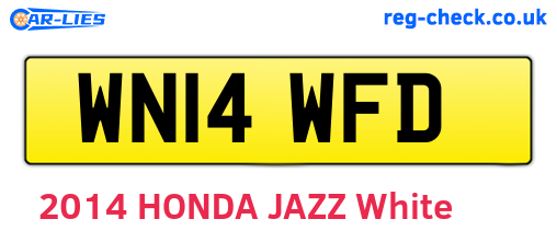 WN14WFD are the vehicle registration plates.