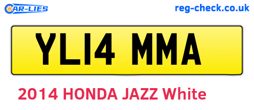 YL14MMA are the vehicle registration plates.