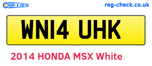 WN14UHK are the vehicle registration plates.