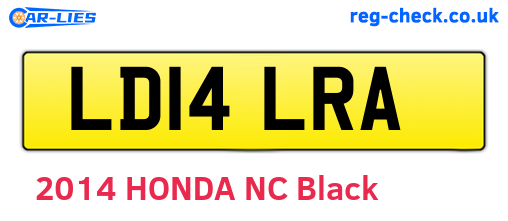 LD14LRA are the vehicle registration plates.