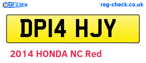 DP14HJY are the vehicle registration plates.