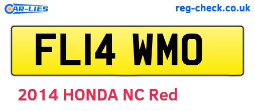 FL14WMO are the vehicle registration plates.