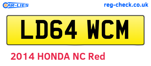 LD64WCM are the vehicle registration plates.