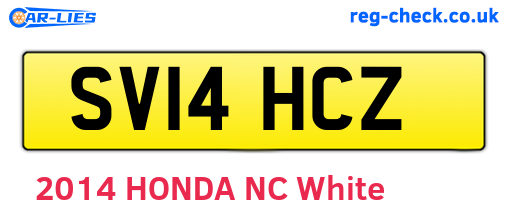 SV14HCZ are the vehicle registration plates.