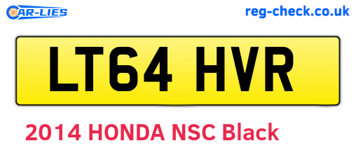 LT64HVR are the vehicle registration plates.