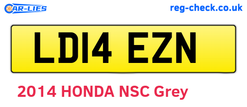 LD14EZN are the vehicle registration plates.