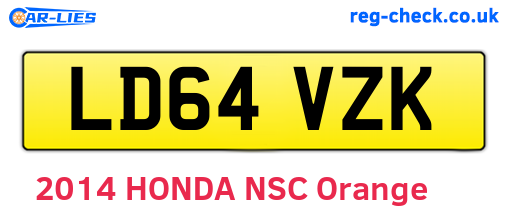 LD64VZK are the vehicle registration plates.
