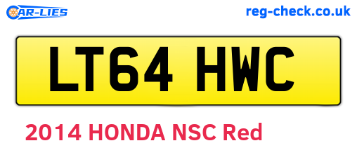 LT64HWC are the vehicle registration plates.