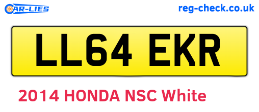 LL64EKR are the vehicle registration plates.