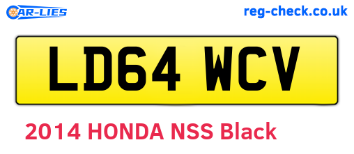 LD64WCV are the vehicle registration plates.