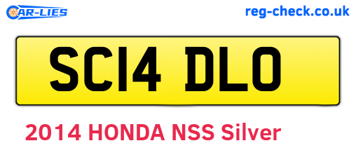 SC14DLO are the vehicle registration plates.