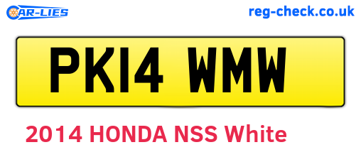 PK14WMW are the vehicle registration plates.