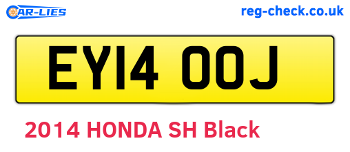 EY14OOJ are the vehicle registration plates.