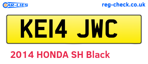 KE14JWC are the vehicle registration plates.