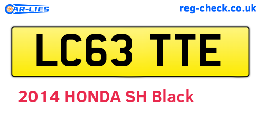 LC63TTE are the vehicle registration plates.