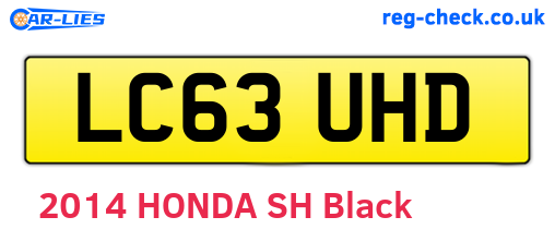 LC63UHD are the vehicle registration plates.