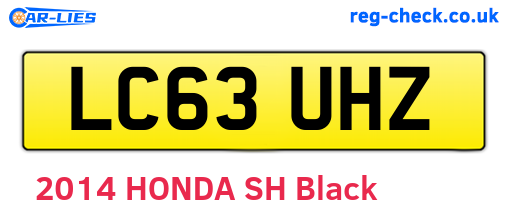 LC63UHZ are the vehicle registration plates.