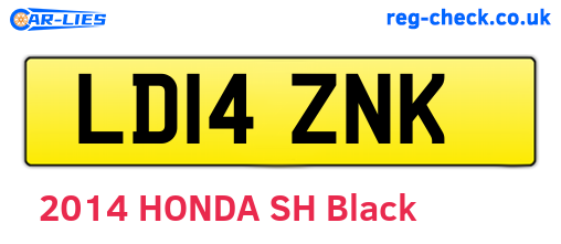 LD14ZNK are the vehicle registration plates.