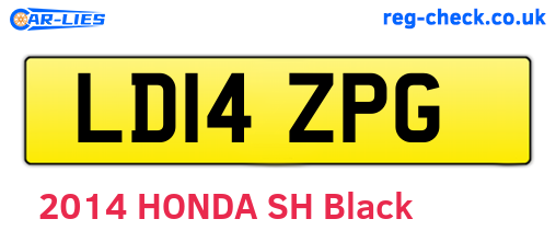 LD14ZPG are the vehicle registration plates.