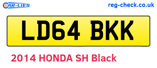 LD64BKK are the vehicle registration plates.