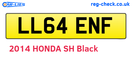 LL64ENF are the vehicle registration plates.