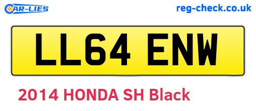 LL64ENW are the vehicle registration plates.