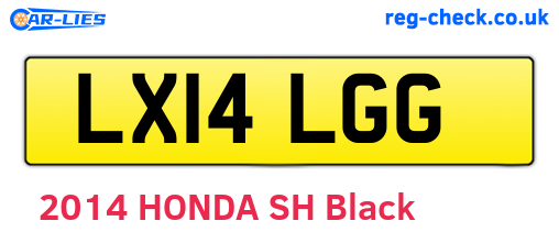 LX14LGG are the vehicle registration plates.