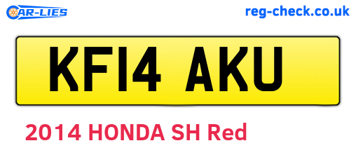 KF14AKU are the vehicle registration plates.