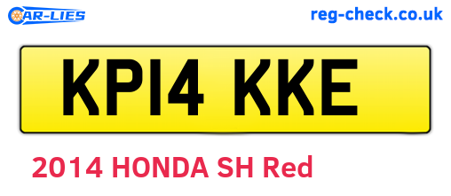 KP14KKE are the vehicle registration plates.
