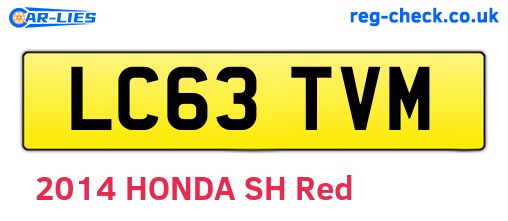 LC63TVM are the vehicle registration plates.