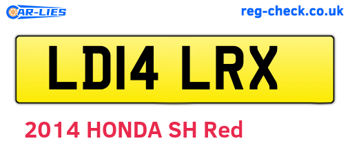 LD14LRX are the vehicle registration plates.